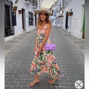 HM Floral Midi Dress M